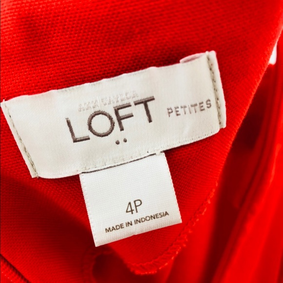 2/$10 MixMatch LOFT Poppy Red A- line Skirt Size 4P fits S/M - Picture 2 of 6